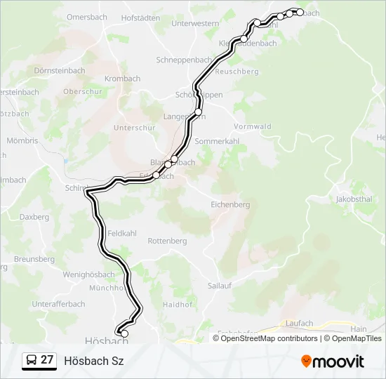27 Bus Line Map