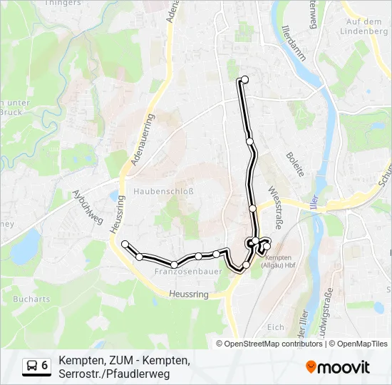 6 Bus Line Map