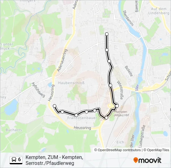 6 Bus Line Map