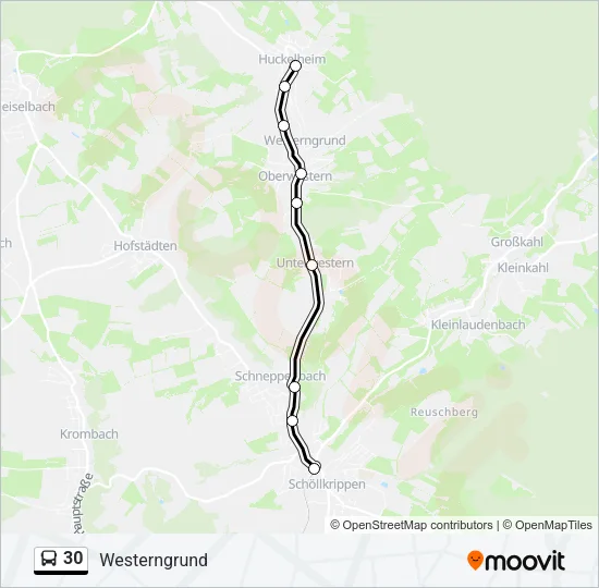 30 Bus Line Map