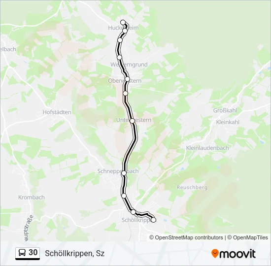 30 Bus Line Map