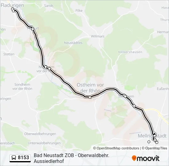 8153 Bus Line Map