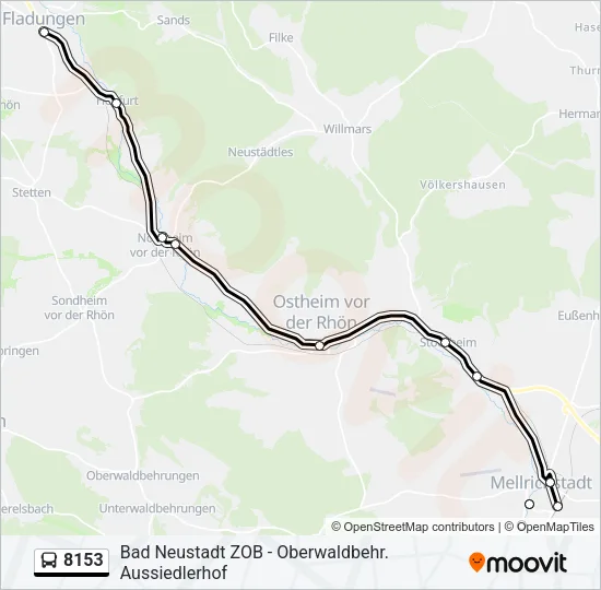 8153 Bus Line Map