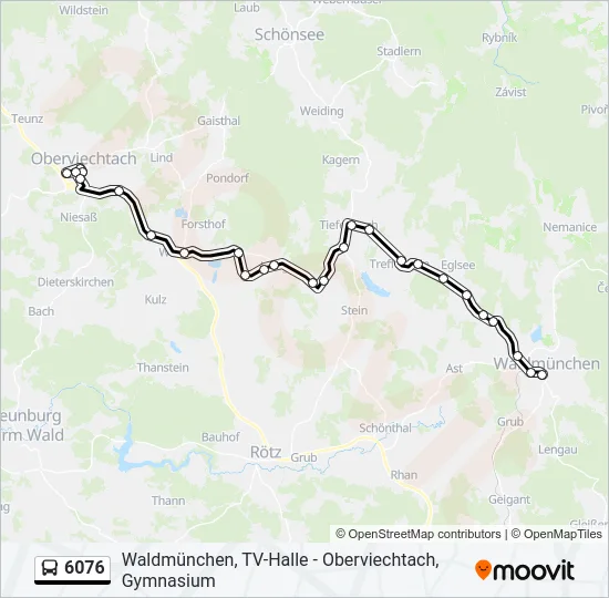 6076 Bus Line Map