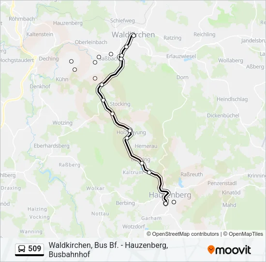 509 Bus Line Map