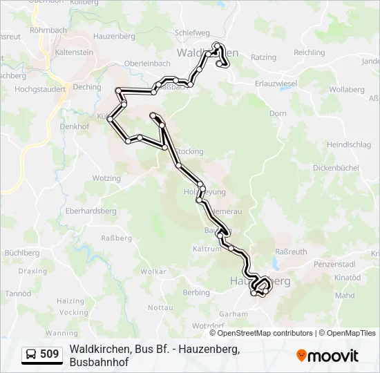 509 Bus Line Map