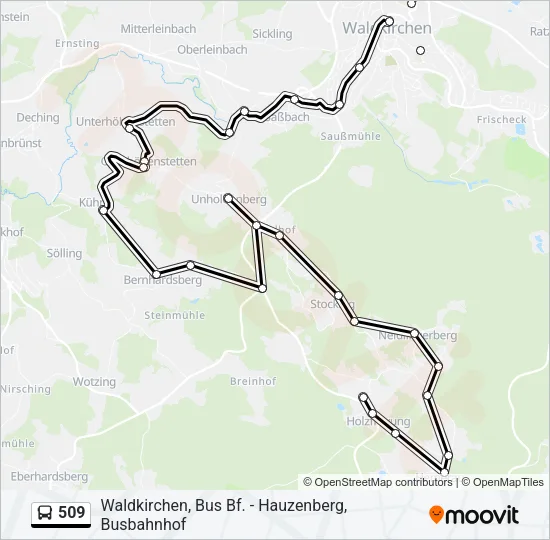509 Bus Line Map