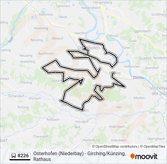 8226 Route: Schedules, Stops & Maps - Osterhofen; Bedarfsverkehr (updated)