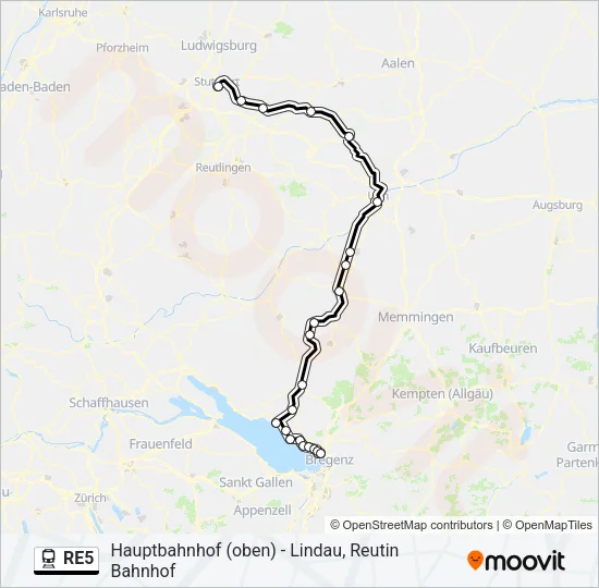 RE5 Train Line Map