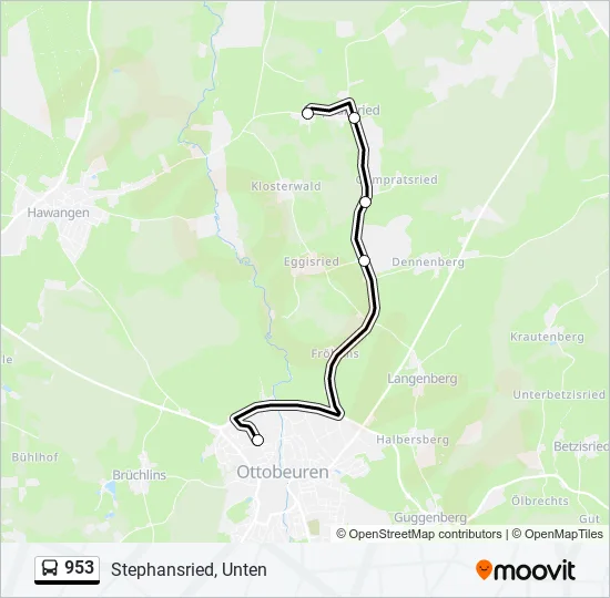 953 Bus Line Map