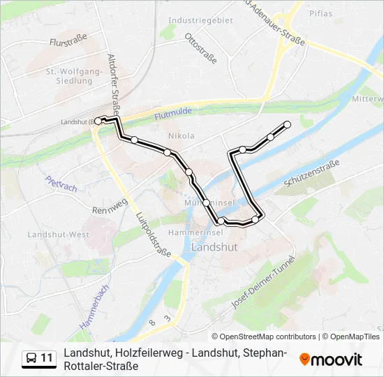 11 Bus Line Map