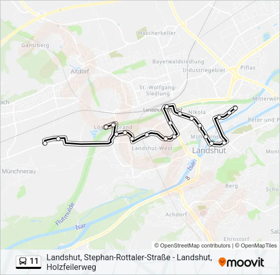 11 Bus Line Map