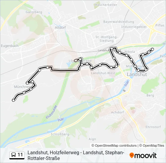 11 Bus Line Map