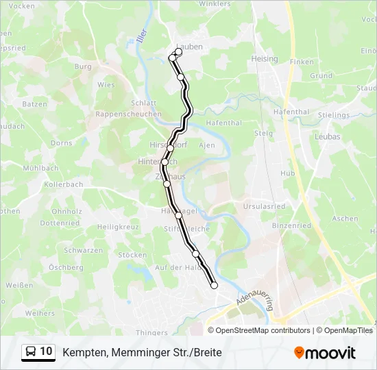 10 Bus Line Map