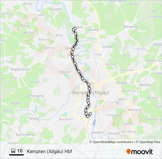 10 Bus Line Map