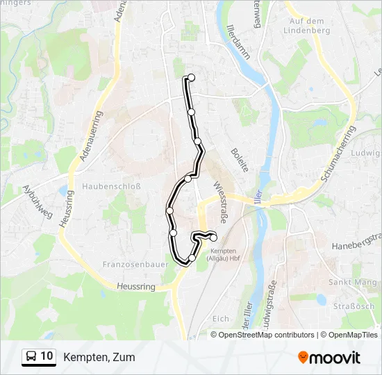 10 Bus Line Map
