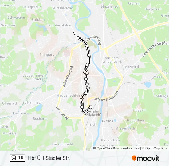 10 Bus Line Map