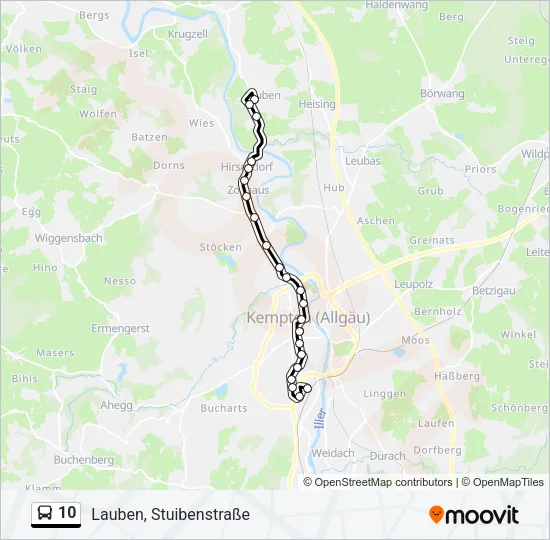 10 Bus Line Map