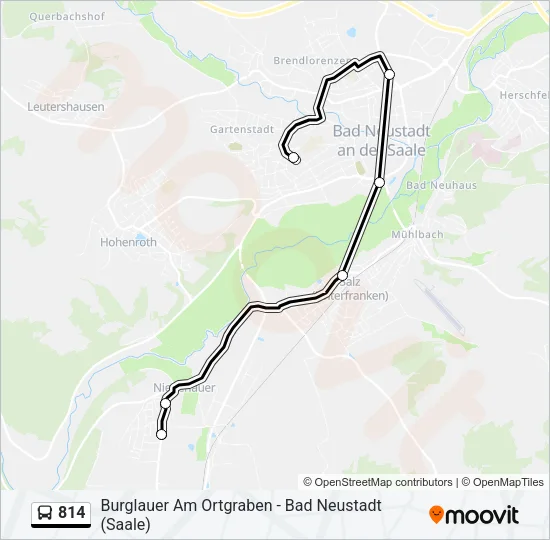814 Bus Line Map
