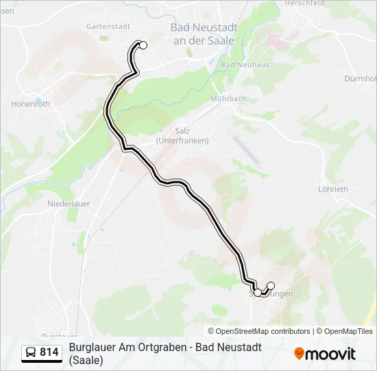 814 Bus Line Map
