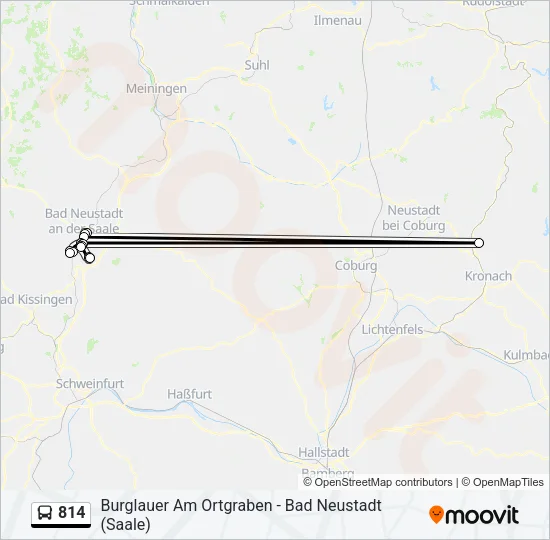 814 Bus Line Map