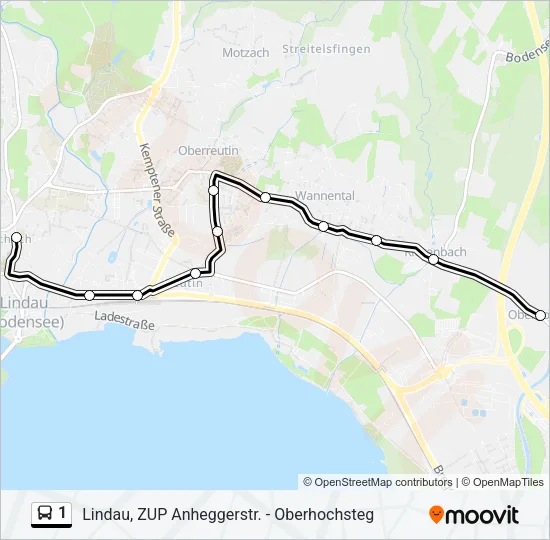 1 Bus Line Map