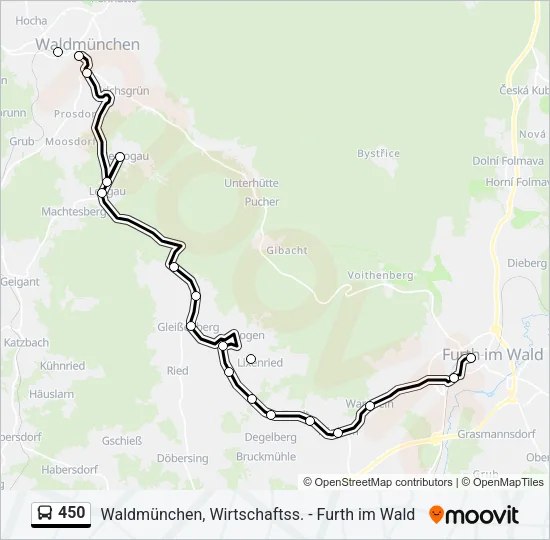 450 Bus Line Map