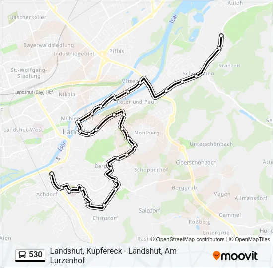 530 Bus Line Map