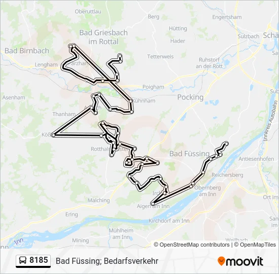 Автобус 8185: карта маршрута