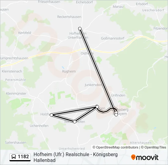 1182 Bus Line Map