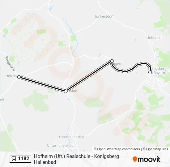 Автобус 1182: карта маршрута