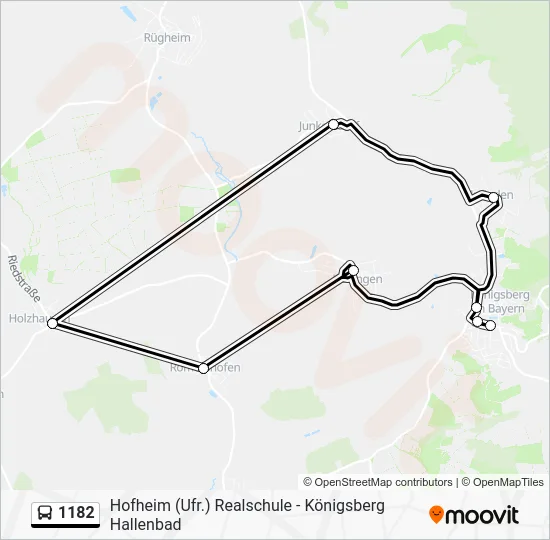 Автобус 1182: карта маршрута