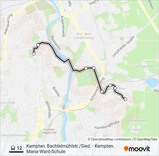 12 Bus Line Map