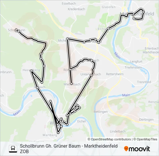 661 RUFBUS Bus Line Map
