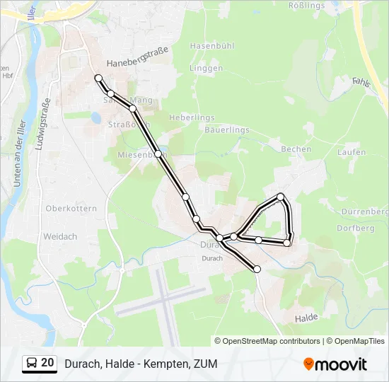 20 Bus Line Map