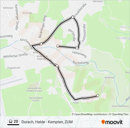 20 Bus Line Map