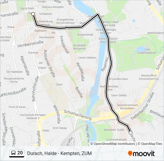 20 Bus Line Map
