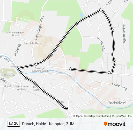 20 Bus Line Map