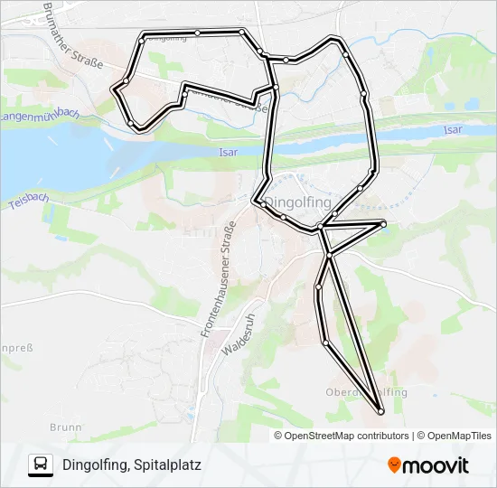 GRÜNER DINGO Bus Line Map
