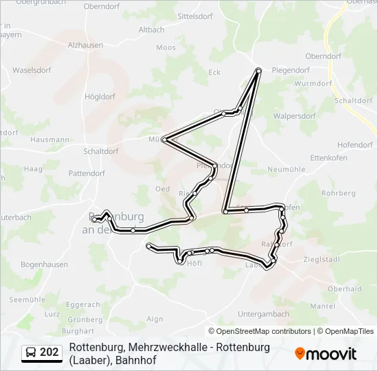 202 Bus Line Map