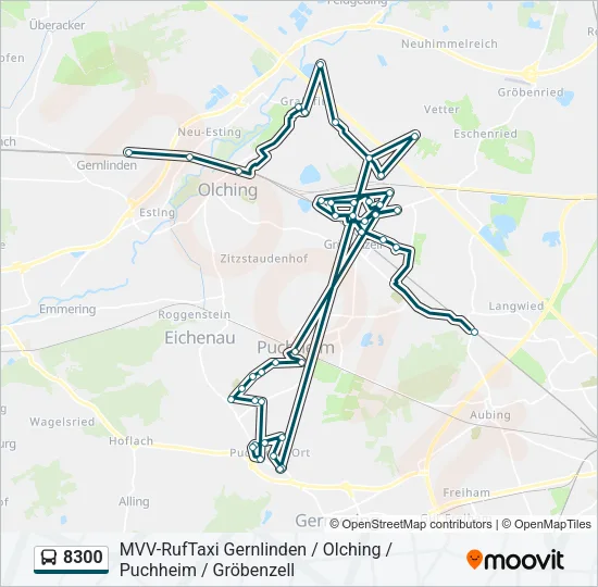 Автобус 8300: карта маршрута