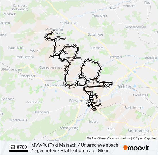 8700 bus Line Map