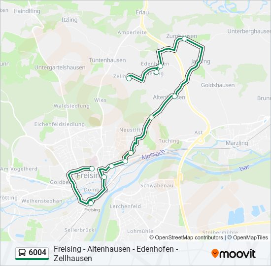 Buslinie 6004 Karte