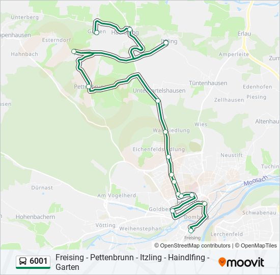 6001 bus Line Map