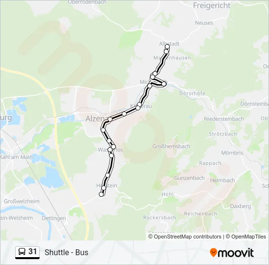 31 Bus Line Map