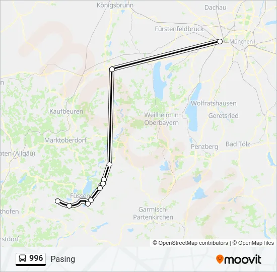 996 Bus Line Map