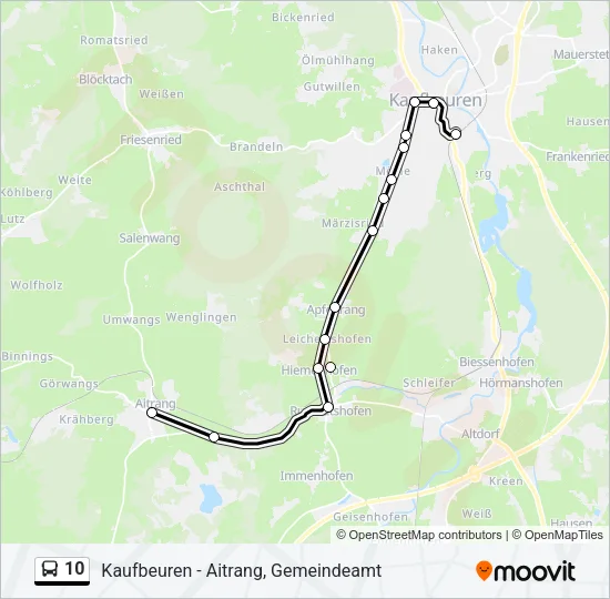 10 Bus Line Map