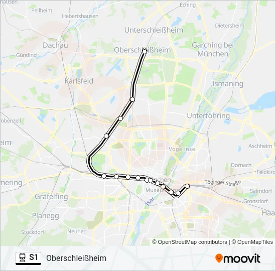 S1 Train Line Map