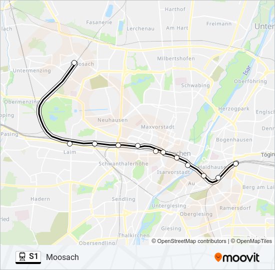 S1 train Line Map