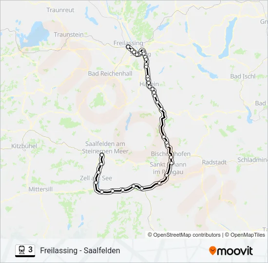 Поезд 3: карта маршрута